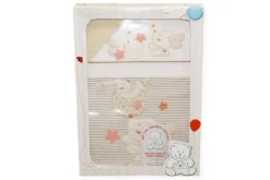 SET 3 PEZZI COPERTA LETTINO DISEGNO CAGNOLINO BEIGE