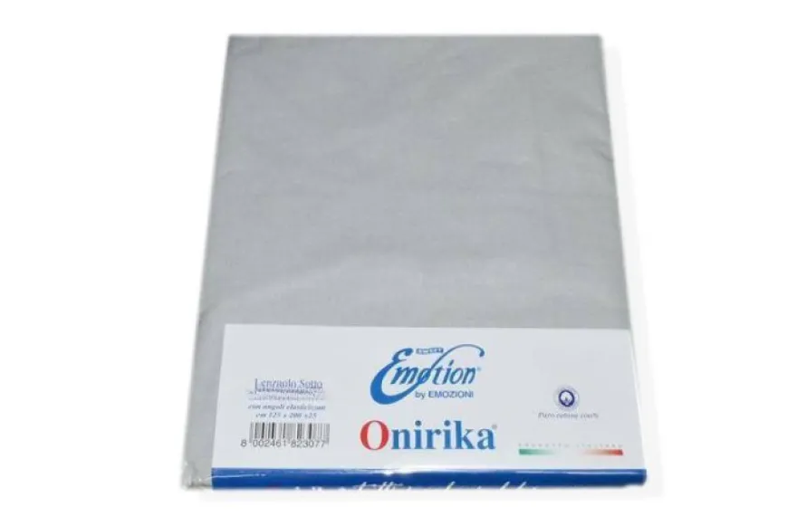 SOTTOLENZUOLO ONIRIKA PURO COTONE CON ANGOLI ELASTICIZZATI UNA PIAZZA E MEZZO