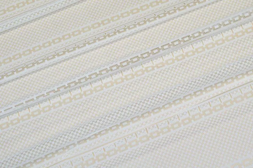 TENDINO BIANCO CON RICAMO GEOMETRICO