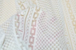 TENDINO BIANCO CON RICAMO GEOMETRICO