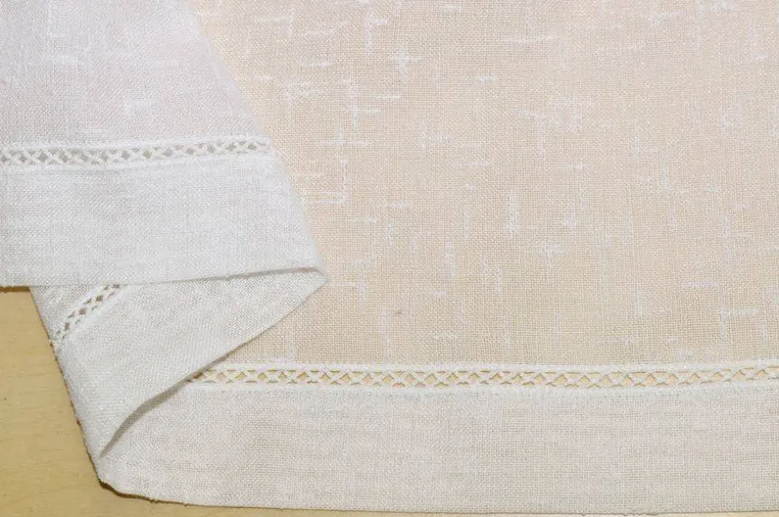 TENDINO CON INCASSO PIZZO MACRAME' CILIEGIE