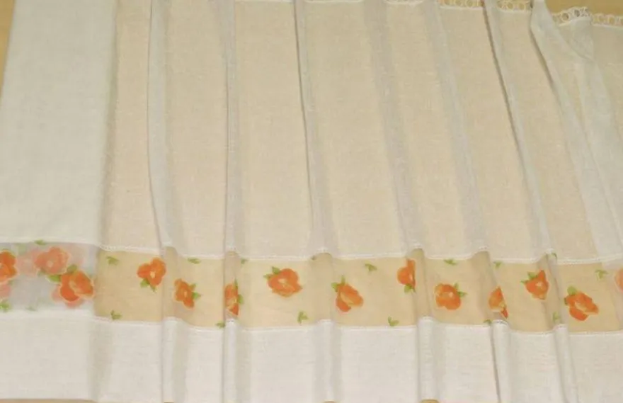 TENDINO CON INSERTO ORGANZA FIORE ARANCIONE