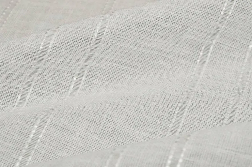 TENDINO EFFETTO LINO OPERATO BIANCO NATURALE