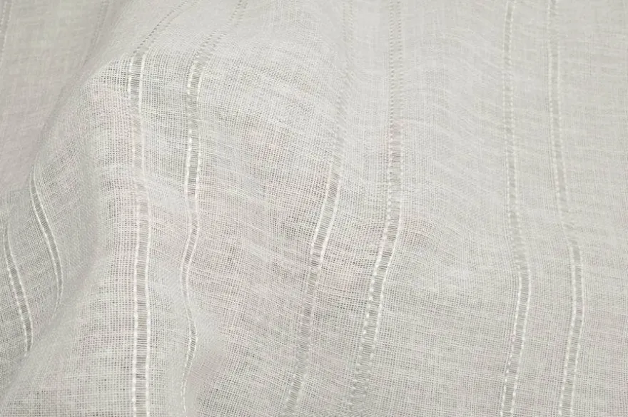 TENDINO EFFETTO LINO OPERATO BIANCO NATURALE