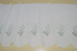 TENDINO EFFETTO LINO RICAMATO CALLE ALTEZZA CM 60