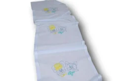 TENDINO MISTO LINO RICAMATO GATTINI LARGHEZZA CM 40