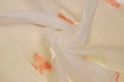 TENDINO ORGANZA CON INSERTI ARANCIO