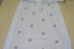 TENDINO RICAMATO ROMBO GRIGIO
