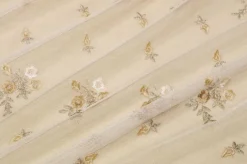 TENDINO TULLE RICAMATO FIORELLINO BEIGE