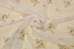 TENDINO TULLE RICAMATO FIORELLINO BEIGE