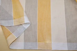 TENDINO VETRO EFFETTO LINO RIGONE GIALLO/GRIGIO