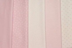 TESSUTI COORDINATI PIQUET MILLE RIGHE ROSA