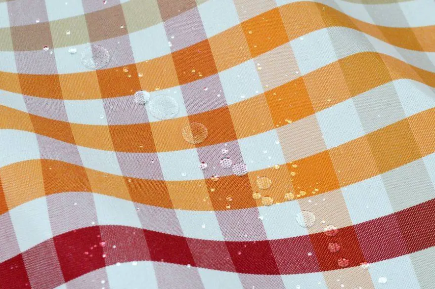 TESSUTO ANTIMACCHIA MULTICOLOR ROSSO/ARANCIO