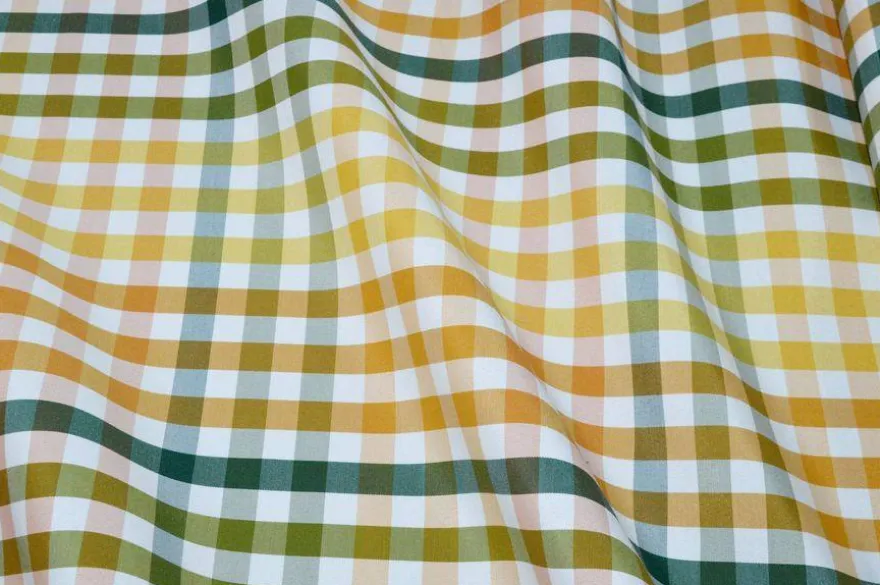 TESSUTO ANTIMACCHIA MULTICOLOR VERDE/ARANCIO