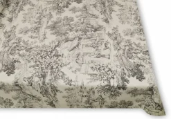 TESSUTO ANTIMACCHIA PURO COTONE TOILE DE JOUY GRIGIO