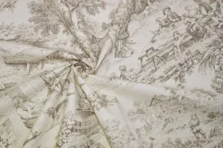 TESSUTO ANTIMACCHIA PURO COTONE TOILE DE JOUY BEIGE