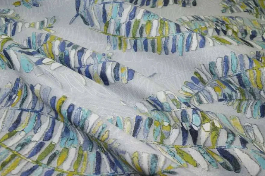 TESSUTO ARREDO FANTASIA FELCE AZZURRA