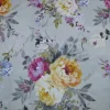 TESSUTO ARREDO FANTASIA FLORALE FONDO GRIGIO