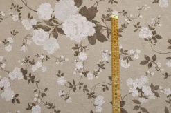 TESSUTO ARREDO FANTASIA FLOREALE TORTORA