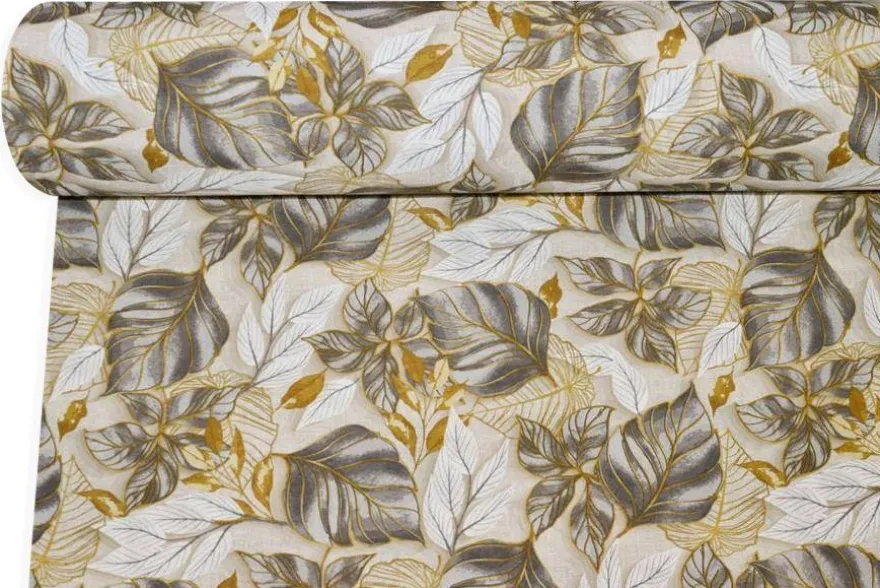 TESSUTO ARREDO FANTASIA FOLIAGE GRIGIO