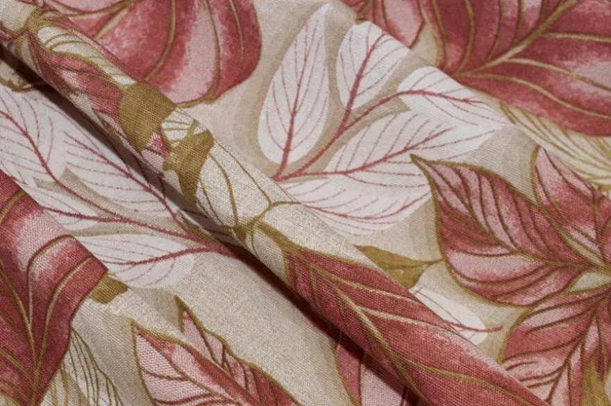 TESSUTO ARREDO FANTASIA FOLIAGE ROSA