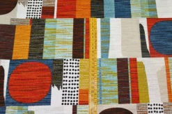 TESSUTO ARREDO FANTASIA GEOMETRICA MULTICOLOR