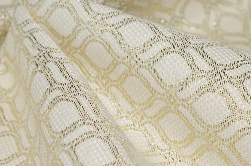 TESSUTO ARREDO FANTASIA JACQUARD LUREX ORO