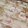 TESSUTO ARREDO FANTASIA MAGNOLIA ROSA FONDO BEIGE