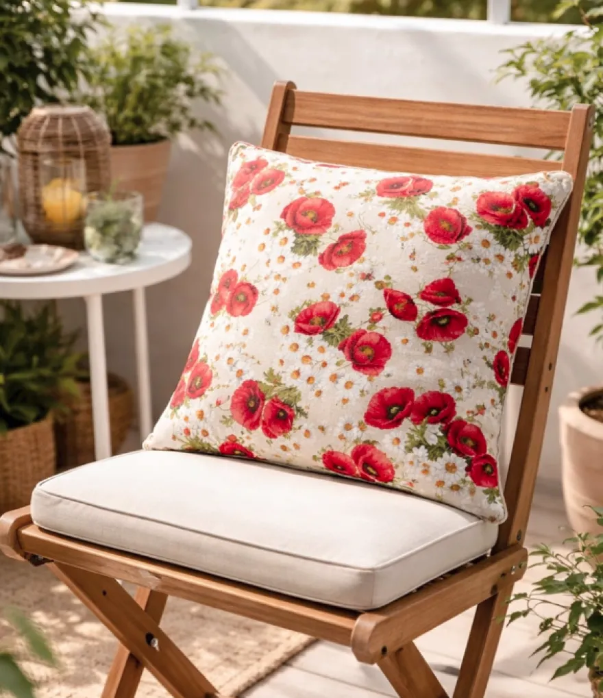 TESSUTO ARREDO FANTASIA PAPAVERI