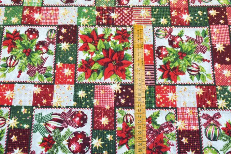 TESSUTO ARREDO FANTASIA PATCHWORK NATALE