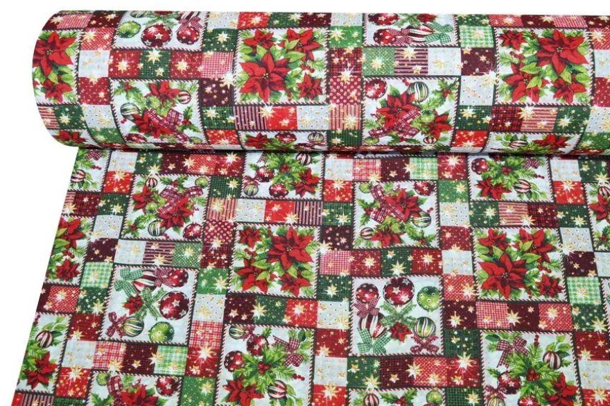 TESSUTO ARREDO FANTASIA PATCHWORK NATALE