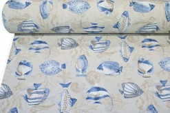 TESSUTO ARREDO FANTASIA PESCI