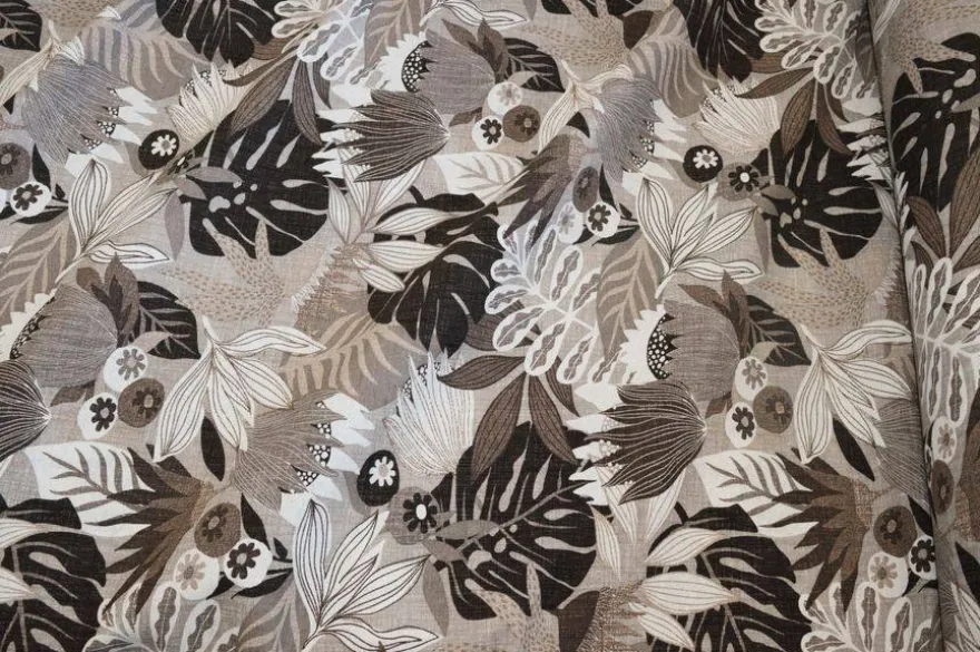 TESSUTO ARREDO FANTASIA TROPICAL BEIGE