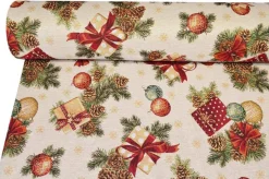 TESSUTO ARREDO GOBELIN FANTASIA PACCO REGALO LUREX