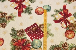 TESSUTO ARREDO GOBELIN FANTASIA PACCO REGALO LUREX
