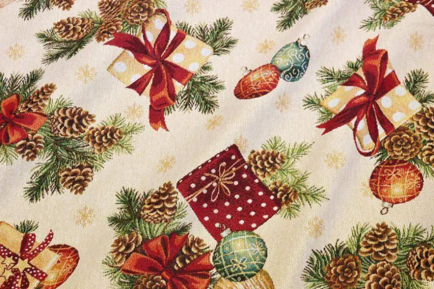 TESSUTO ARREDO GOBELIN FANTASIA PACCO REGALO LUREX