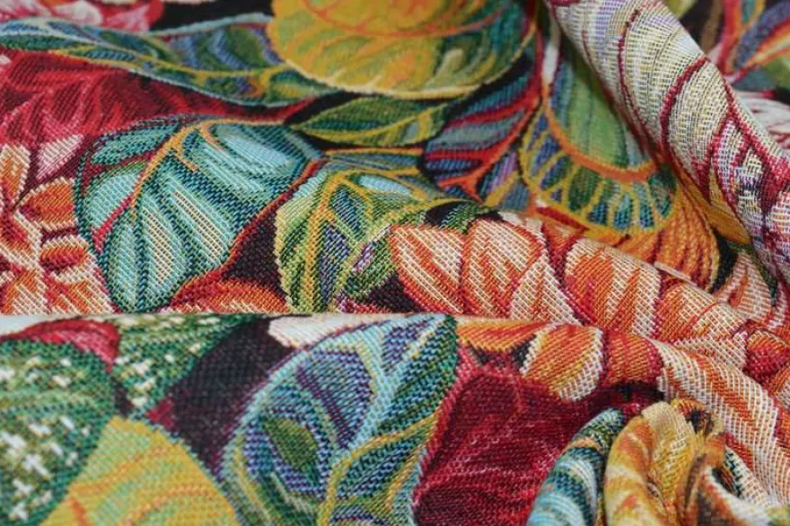 TESSUTO ARREDO GOBELIN FANTASIA TROPICAL