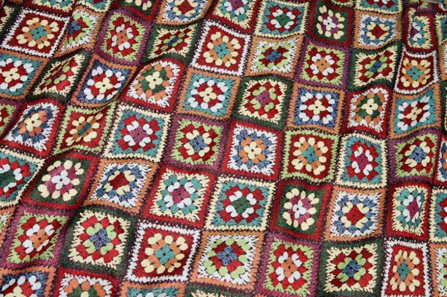 TESSUTO ARREDO GOBELIN FANTASIA MATTONELLE MULTICOLOR