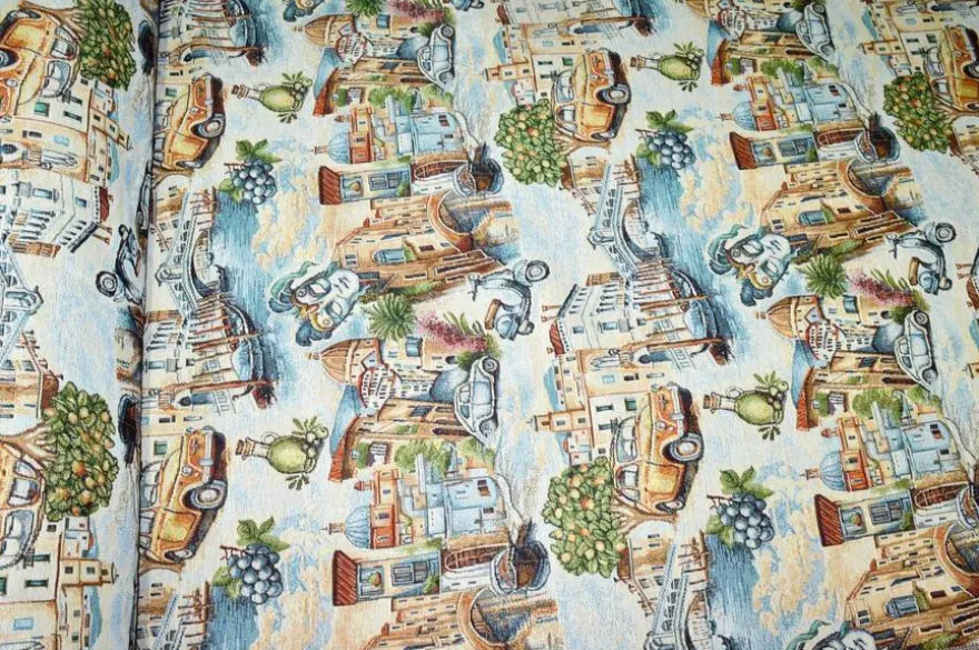 TESSUTO ARREDO GOBELIN FANTASIA VENEZIA
