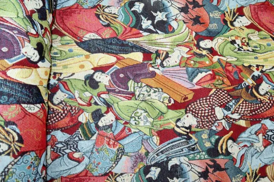 TESSUTO ARREDO GOBELIN FANTASIA GEISHA