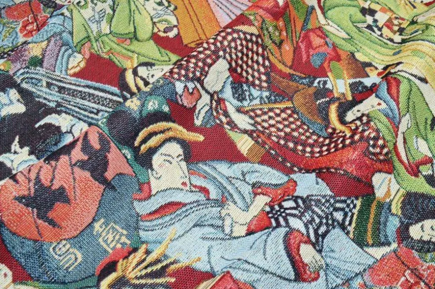 TESSUTO ARREDO GOBELIN FANTASIA GEISHA
