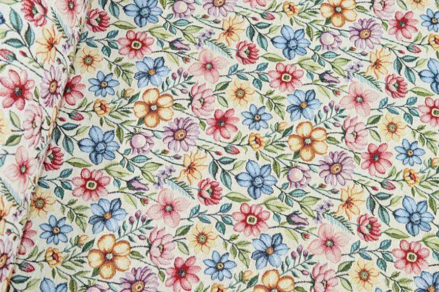 TESSUTO ARREDO GOBELIN FANTASIA FLOREALE