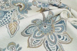 TESSUTO ARREDO GOBELIN FANTASIA FIORE STILIZZATO AVIO