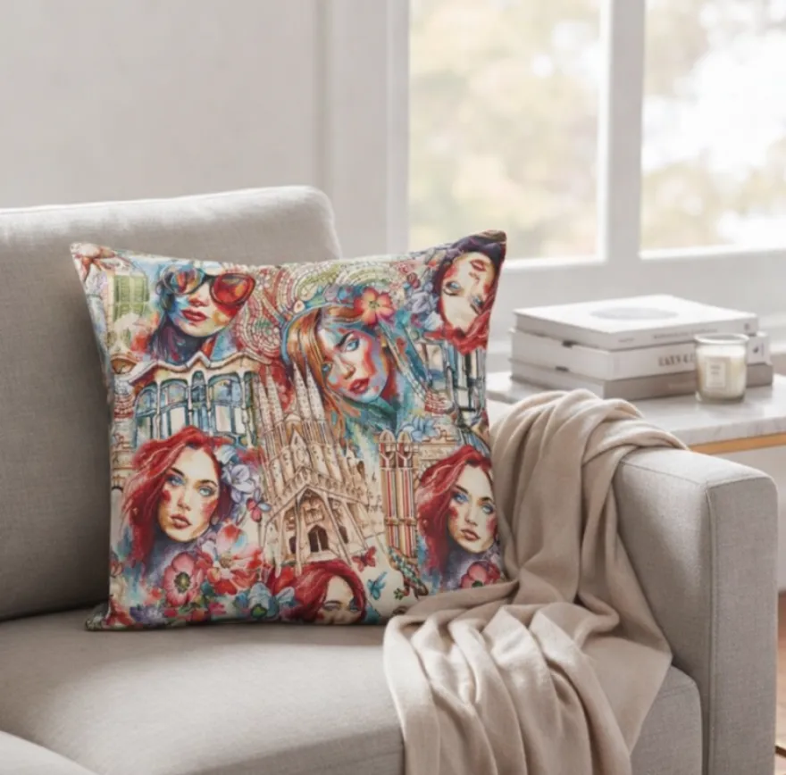 TESSUTO ARREDO GOBELIN FANTASIA BARCELLONA