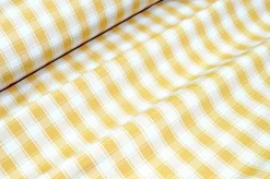 TESSUTO ARREDO SCACCO GIALLO