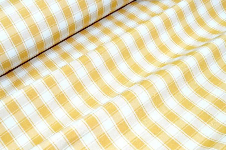 TESSUTO ARREDO SCACCO GIALLO