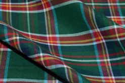 TESSUTO ARREDO TARTAN ROSSO/VERDE