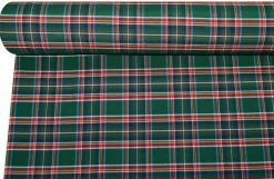 TESSUTO ARREDO TARTAN ROSSO/VERDE