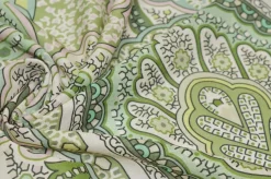 TESSUTO BATISTA PURO COTONE FANTASIA ROSA E VERDE