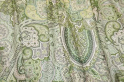 TESSUTO BATISTA PURO COTONE FANTASIA ROSA E VERDE